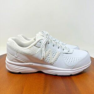New Balance 411 Walking Shoes Sneakers Size 8.5 White Leather